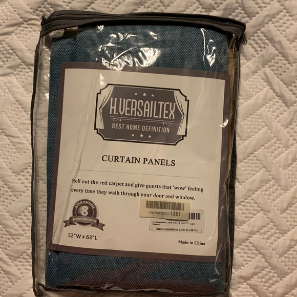 1 BLACKOUT CURTAIN PANEL. New. H. VERSAILTEX 52”x 63”.Copper grommets. Warranty - Picture 2 of 7